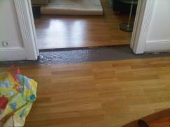 gespachtelte Türschwelle