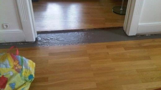 gespachtelte Türschwelle