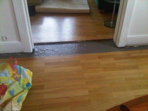 gespachtelte Türschwelle